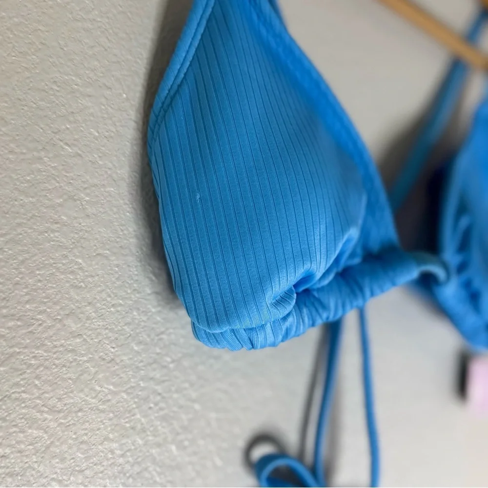 Wild Fable Blue Ribbed Bikini Top - Picture 3 of 8